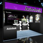 Autodesk分展区展台效果图